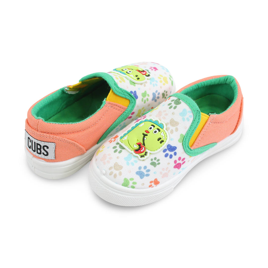 Baby Boys Canvas Sneakers – Friendly Dino Slip-on Sneaker