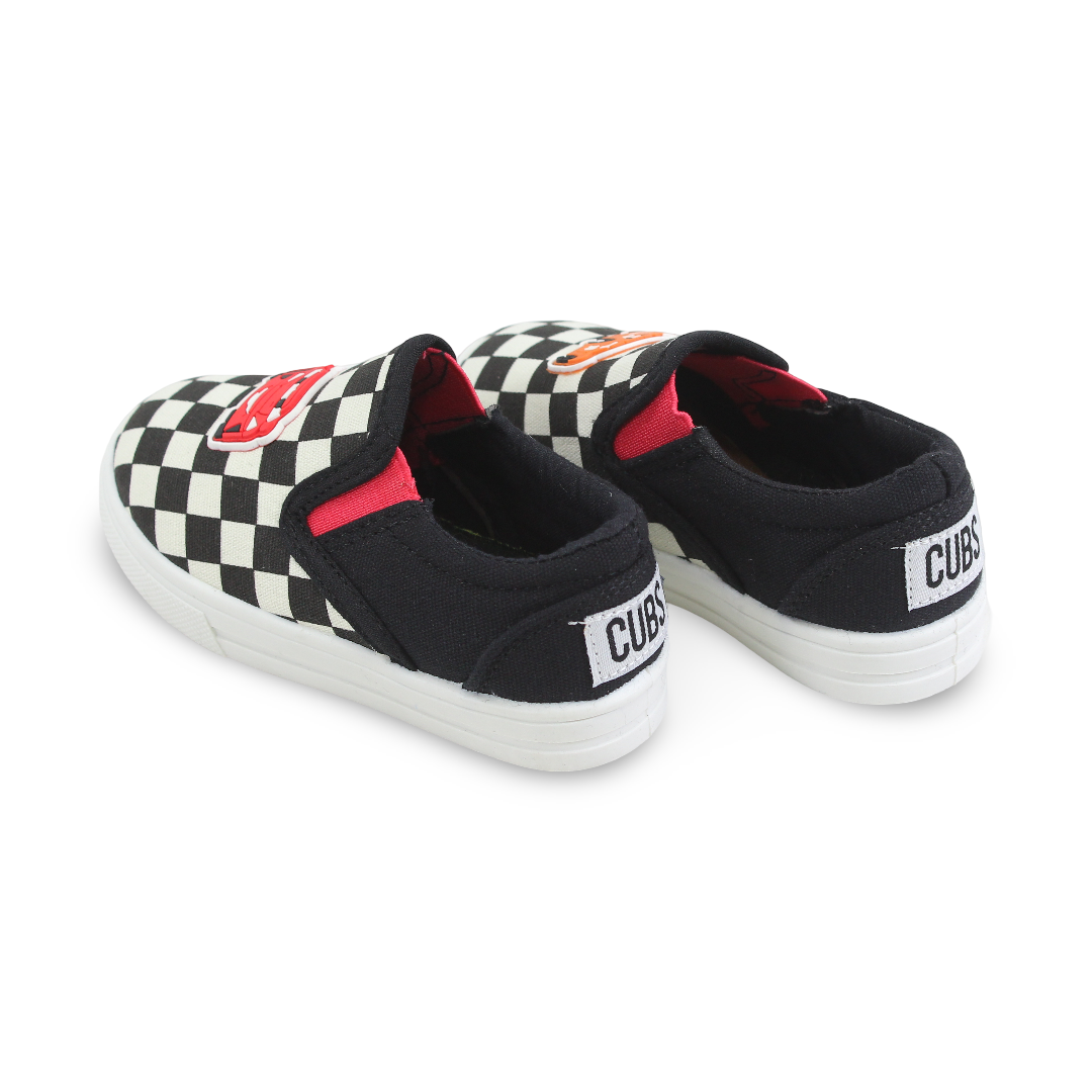 Baby Boys Canvas Sneakers – Racing Cars Slip-on Sneaker