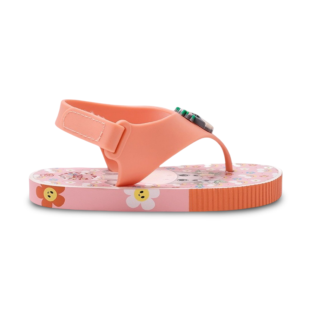 Baby Girls Rubber Sandal – Salmon Unicorn Flip-Flop Design