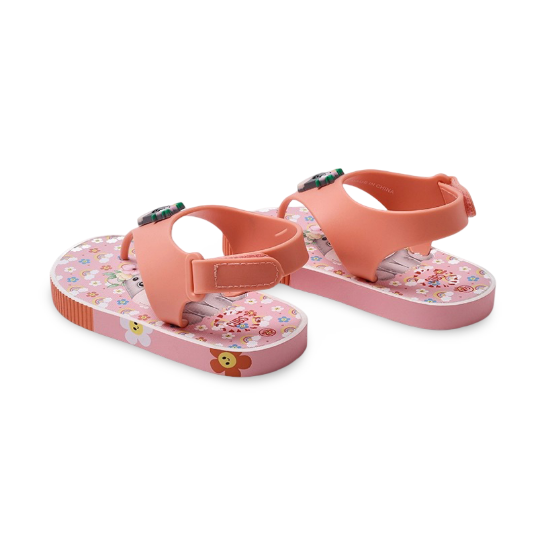 Baby Girls Rubber Sandal – Salmon Unicorn Flip-Flop Design