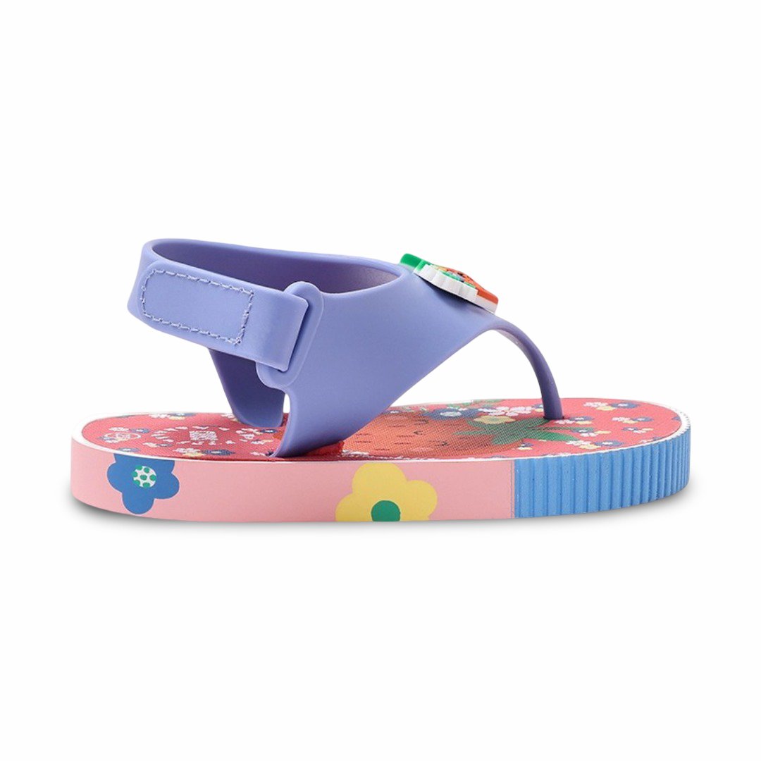 Baby Girls Rubber Sandal – Baby Blue Strawberry Flip-Flop Design