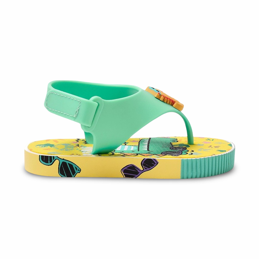 Unisex Baby Rubber Sandal – Green Crocodile Flip-Flop Design