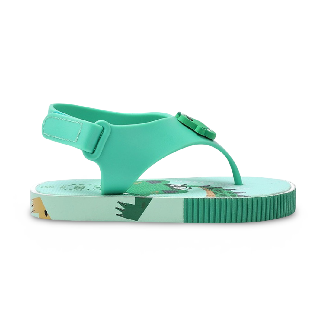 Unisex Baby Rubber Sandal – Green Dino Flip-Flop Design