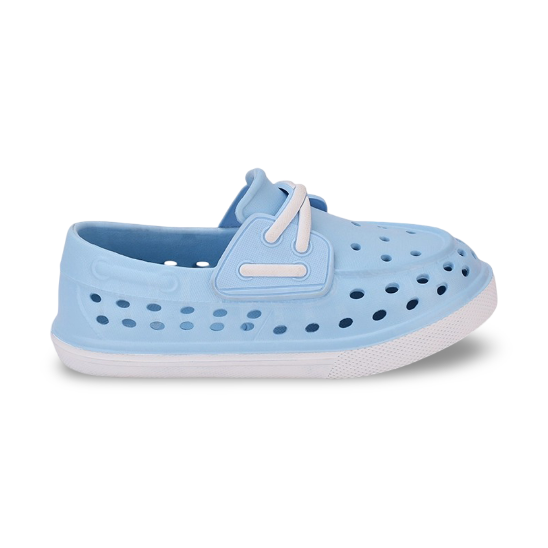 Unisex Rubber Sneakers – Baby Blue Slip On Fake Laces Sneaker