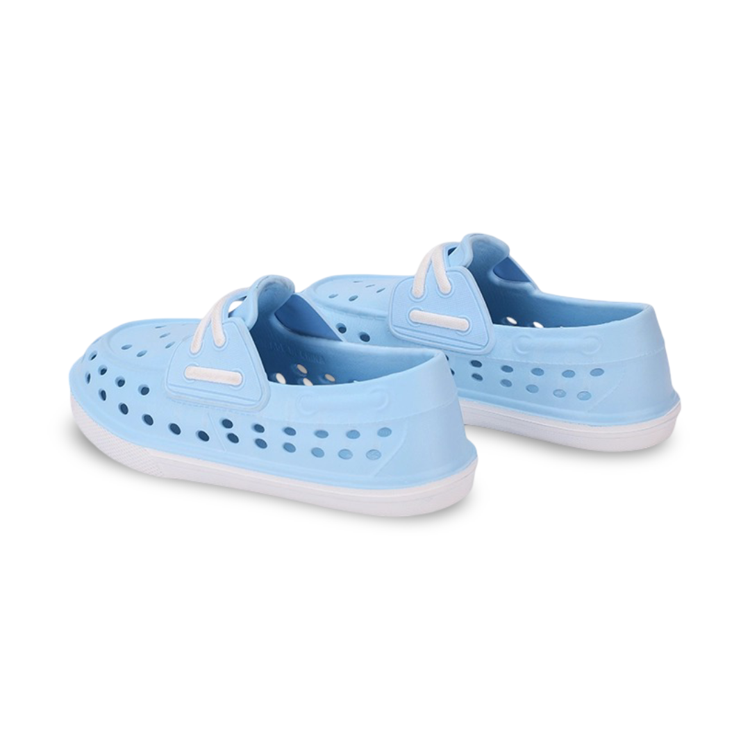 Unisex Rubber Sneakers – Baby Blue Slip On Fake Laces Sneaker