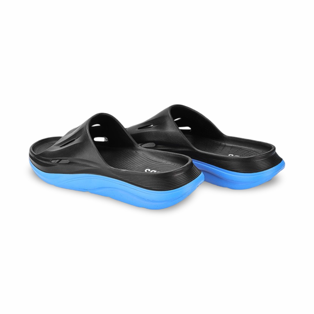 Boys Rubber Slippers – Black & Turquiose Air walk