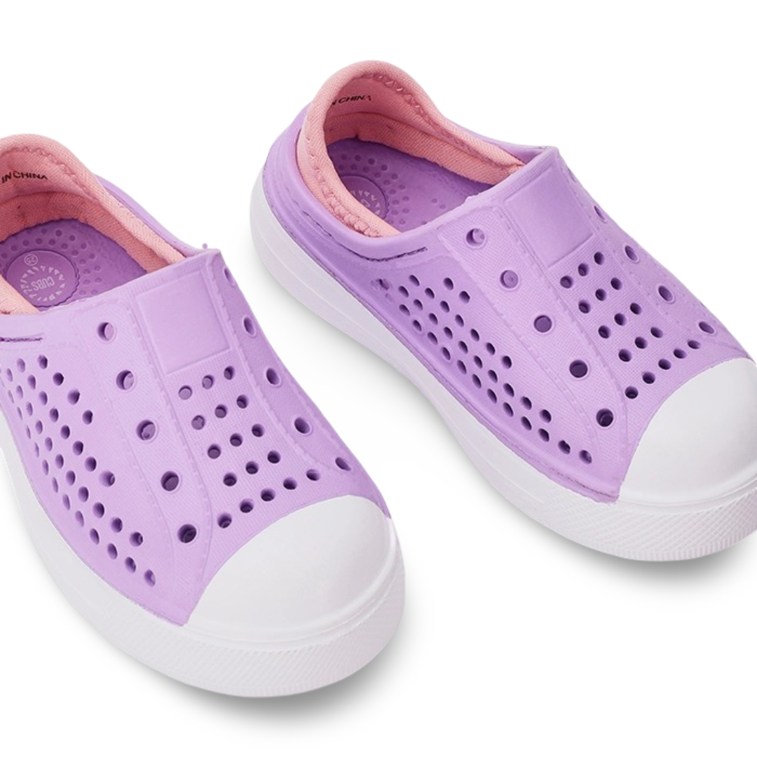 Girls Rubber Sneakers – Lilac Slip-on Sneaker