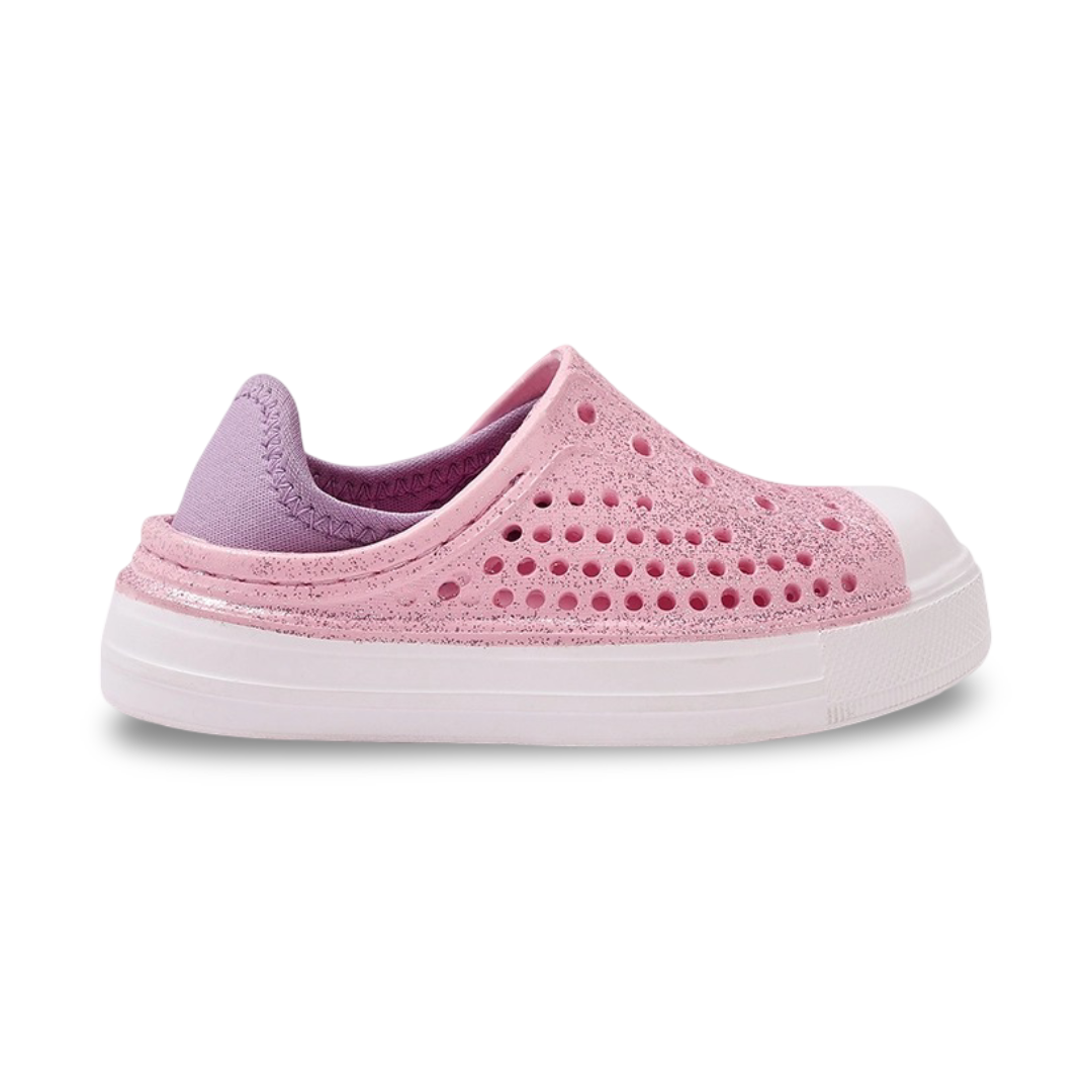 Girls Rubber Sneakers – Glitter Pink Slip-on Sneaker