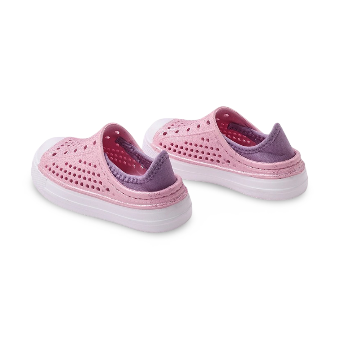 Girls Rubber Sneakers – Glitter Pink Slip-on Sneaker