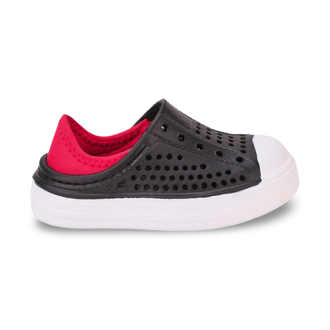 Unisex Rubber Sneakers – Black Slip-on Sneaker