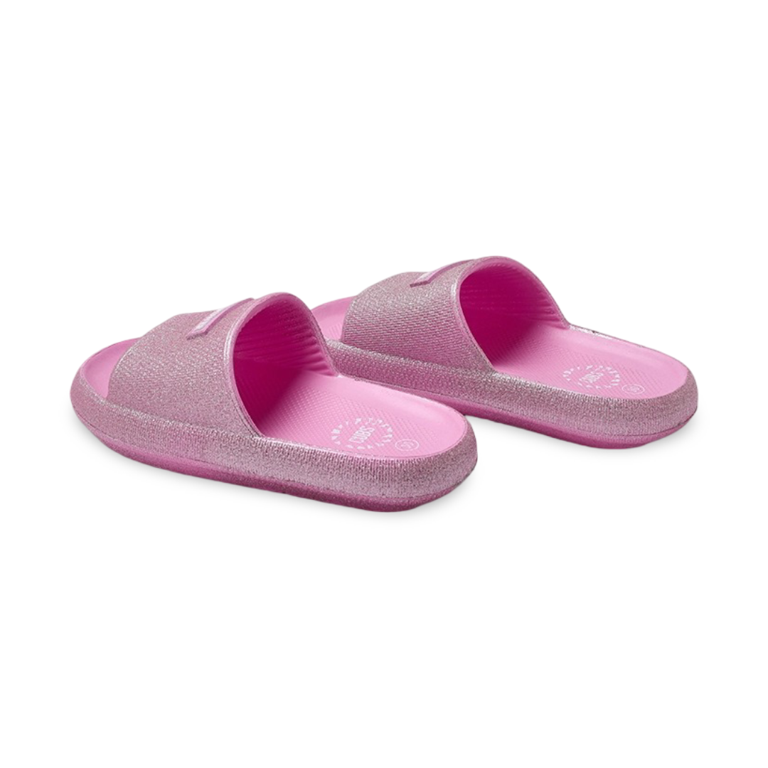 Girls Rubber Slippers – Glitter Pink