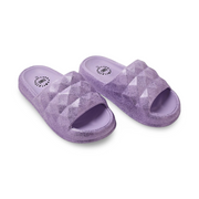 Girls Rubber Slippers – Lilac with Princess Diamond Design