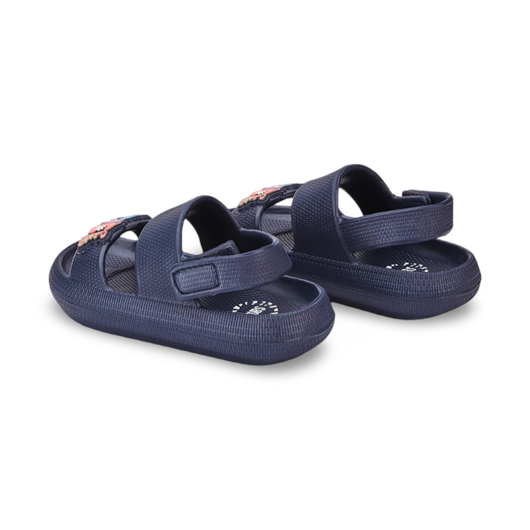 Unisex Baby Rubber Sandal – Navy with "Space" Design