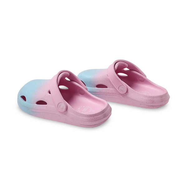 Girls Rubber Crocs – Glitter Pink & Blue