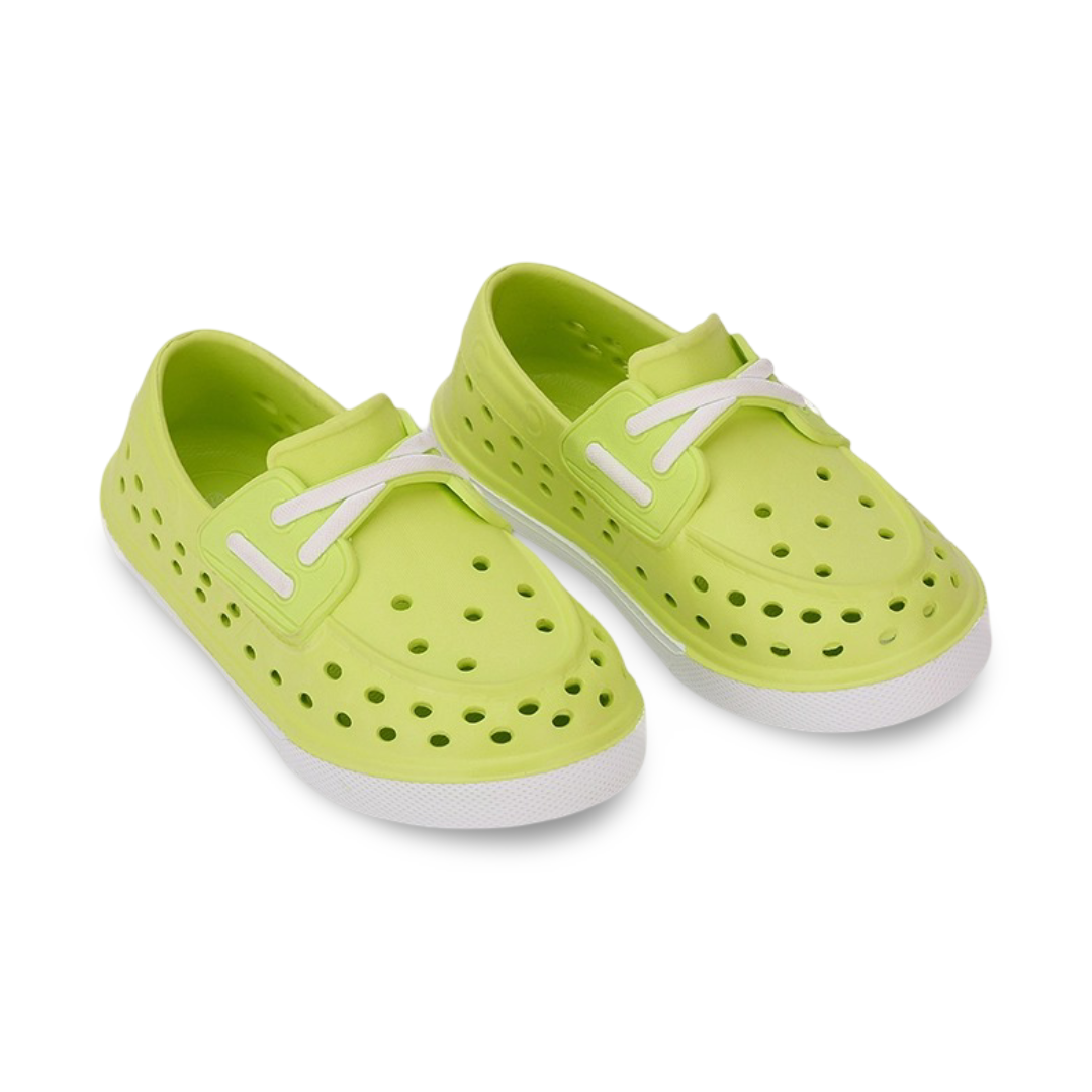 Unisex Rubber Sneakers – Light Green Slip On Fake Laces Sneaker