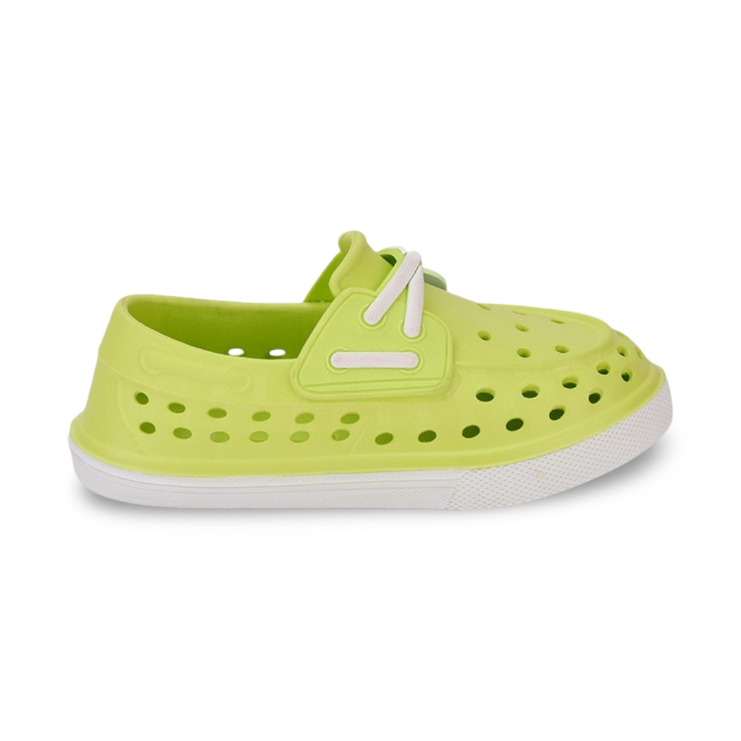 Unisex Rubber Sneakers – Light Green Slip On Fake Laces Sneaker