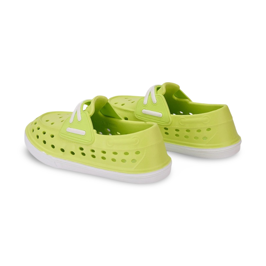 Unisex Rubber Sneakers – Light Green Slip On Fake Laces Sneaker