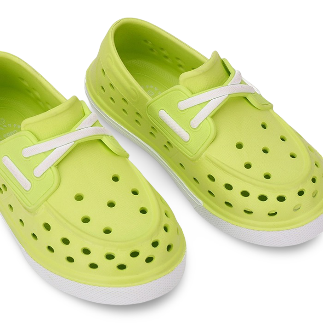 Unisex Rubber Sneakers – Light Green Slip On Fake Laces Sneaker