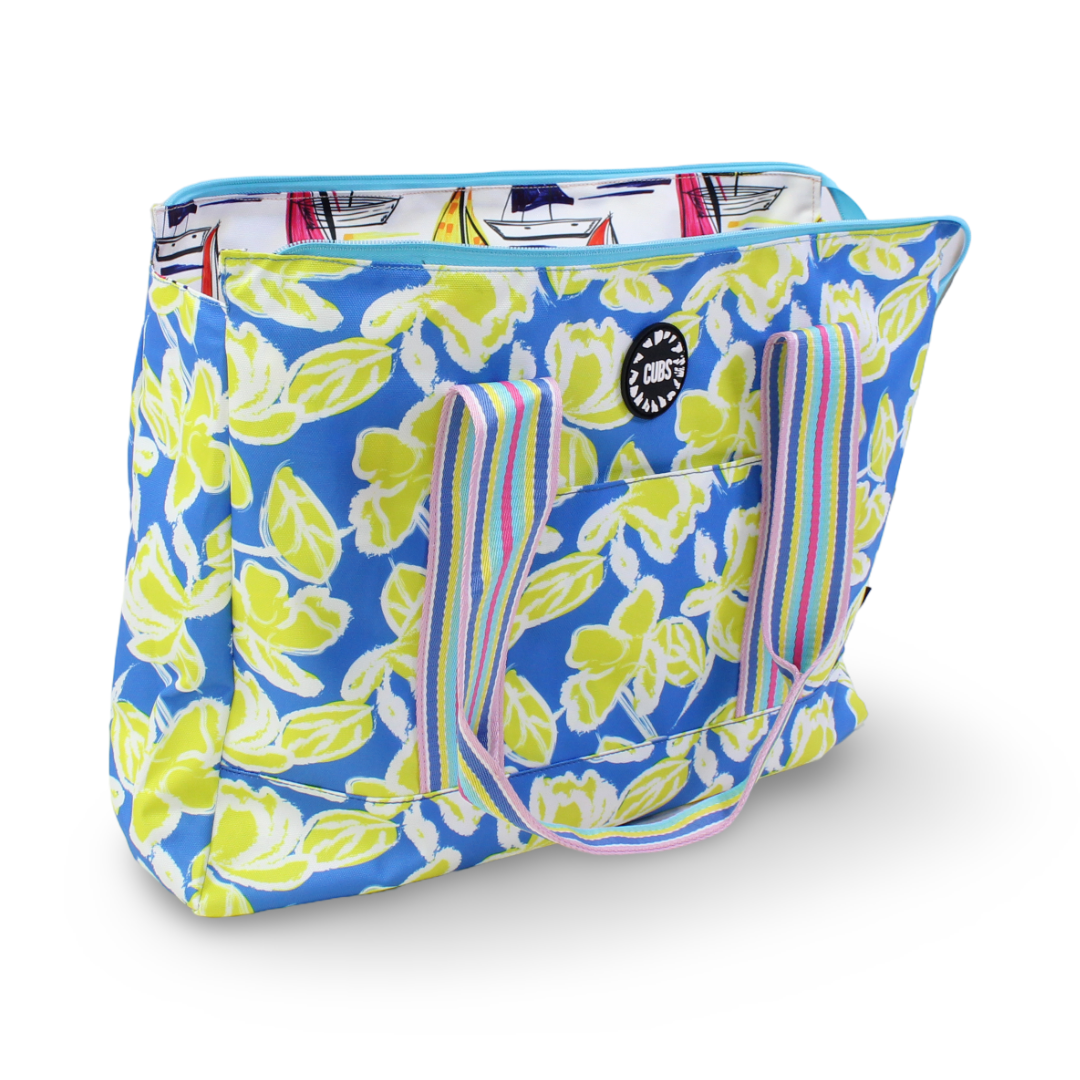 Cubs Ships and Flowers Double Face Tote Bag (19L)