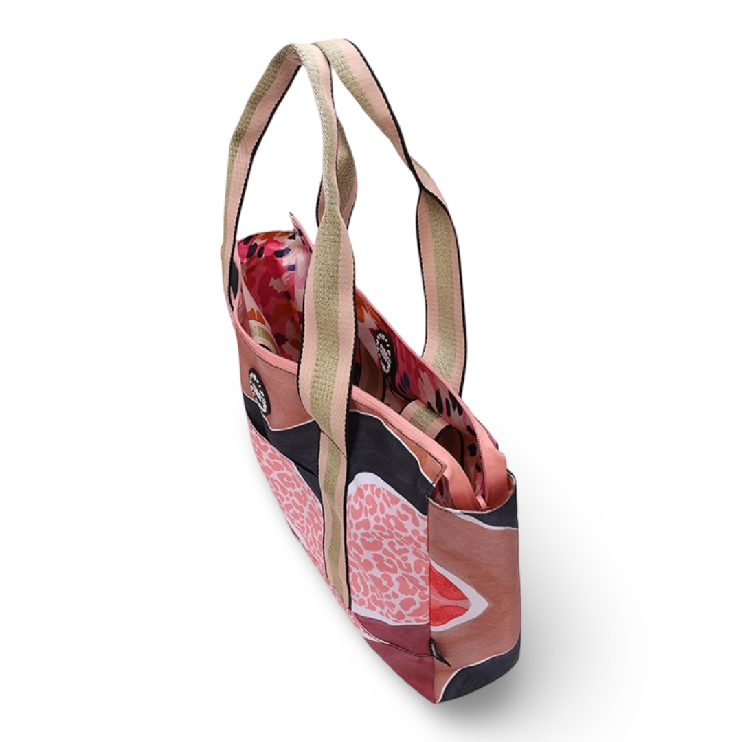 Cubs Brown Leopard Double Face Tote Bag (19L)