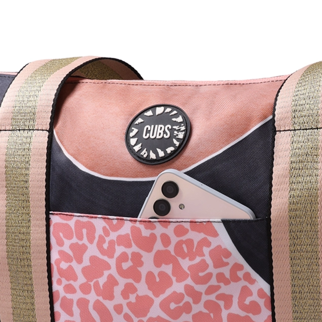 Cubs Brown Leopard Double Face Tote Bag (19L)