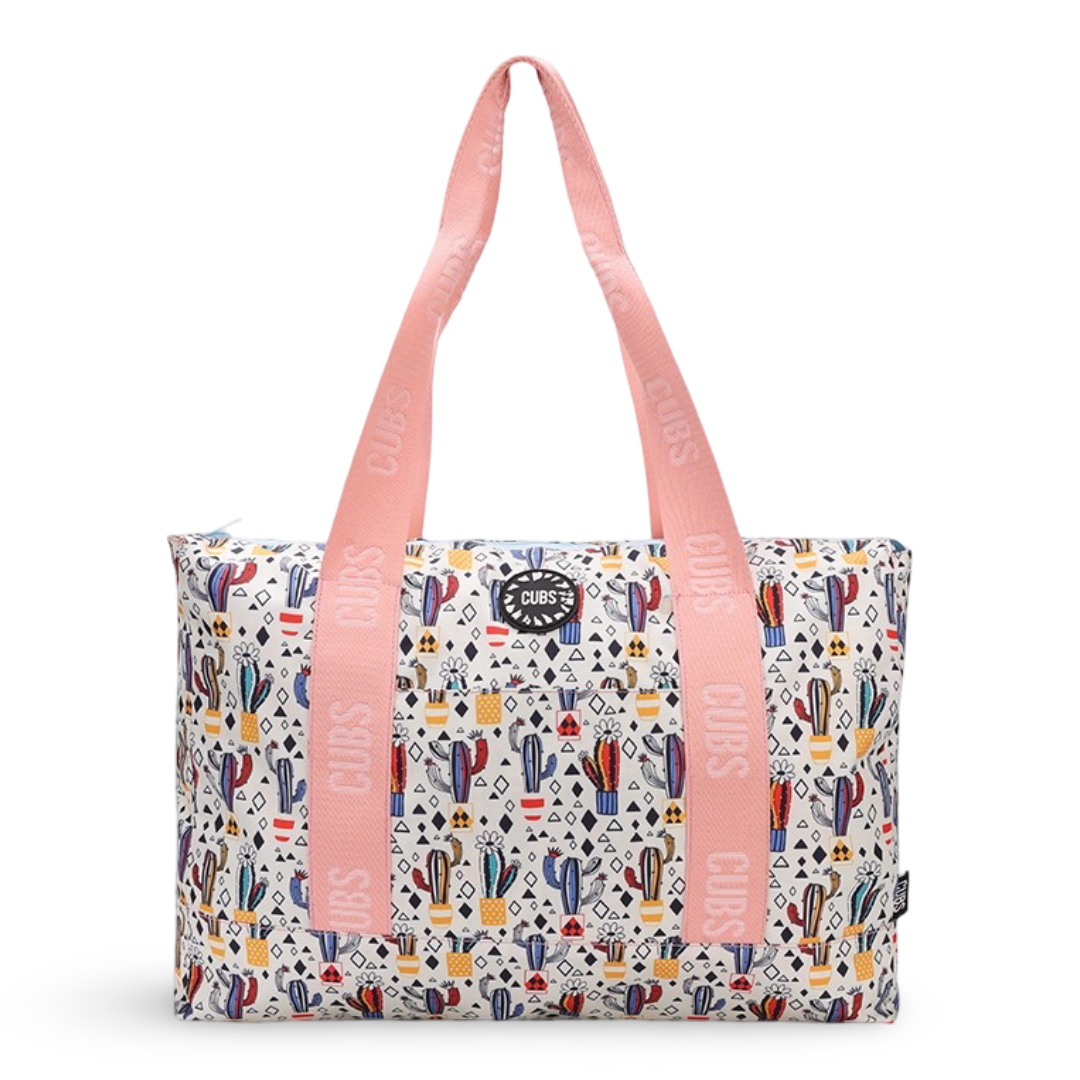 Cubs Pastel Colors and Cactus Double Face Tote Bag (19L)
