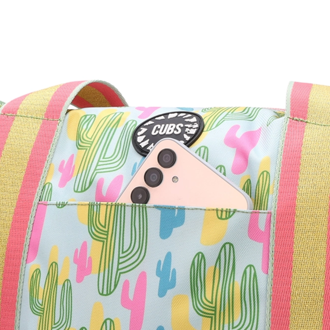 Cubs Cactus and Swirls Double Face Tote Bag (19L)