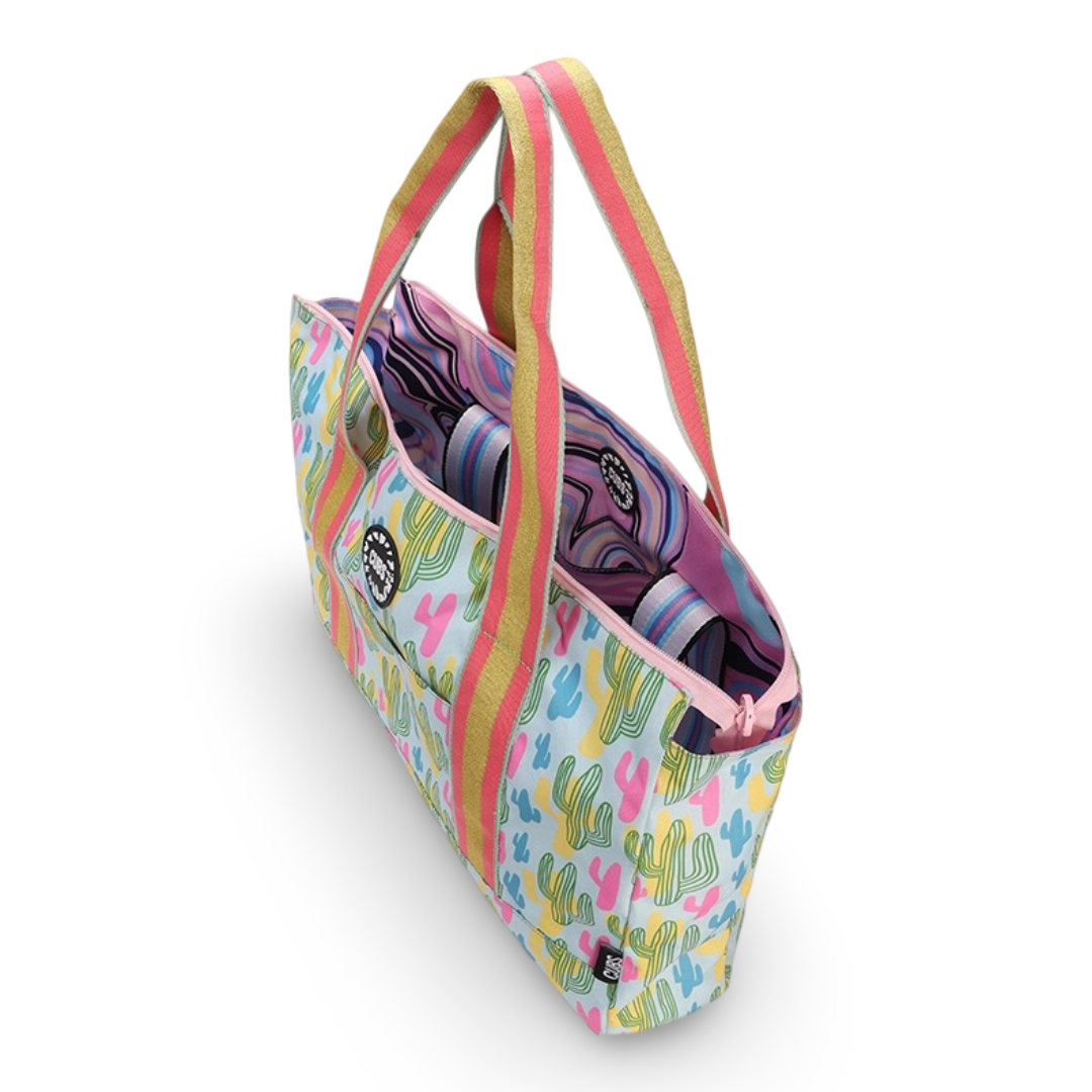 Cubs Cactus and Swirls Double Face Tote Bag (19L)