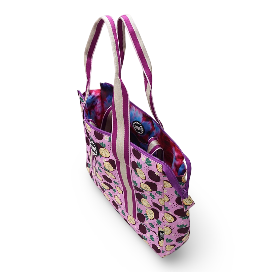 Cubs Passion Fruits and Purple Tie Dye Double Face Tote Bag (19L)