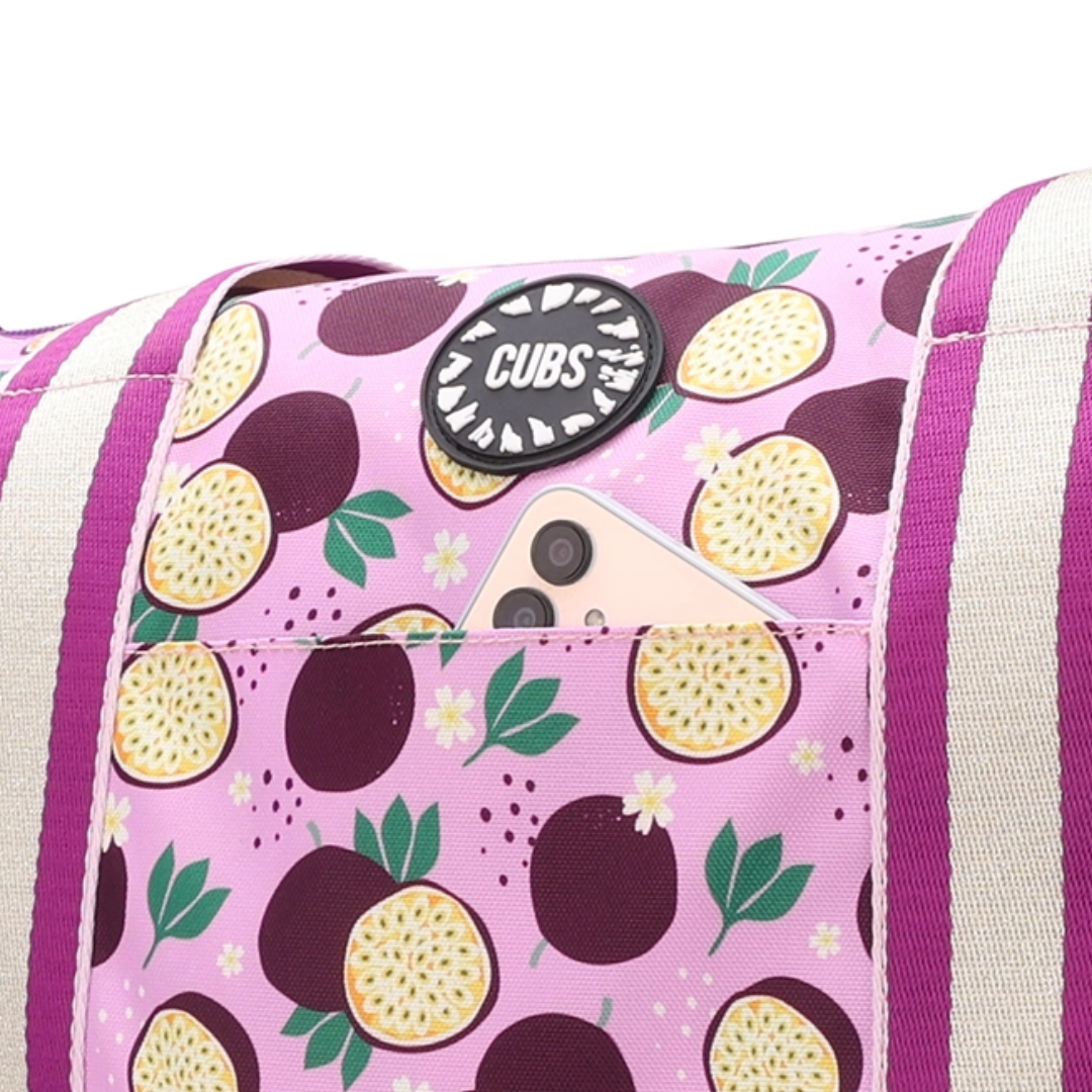 Cubs Passion Fruits and Purple Tie Dye Double Face Tote Bag (19L)