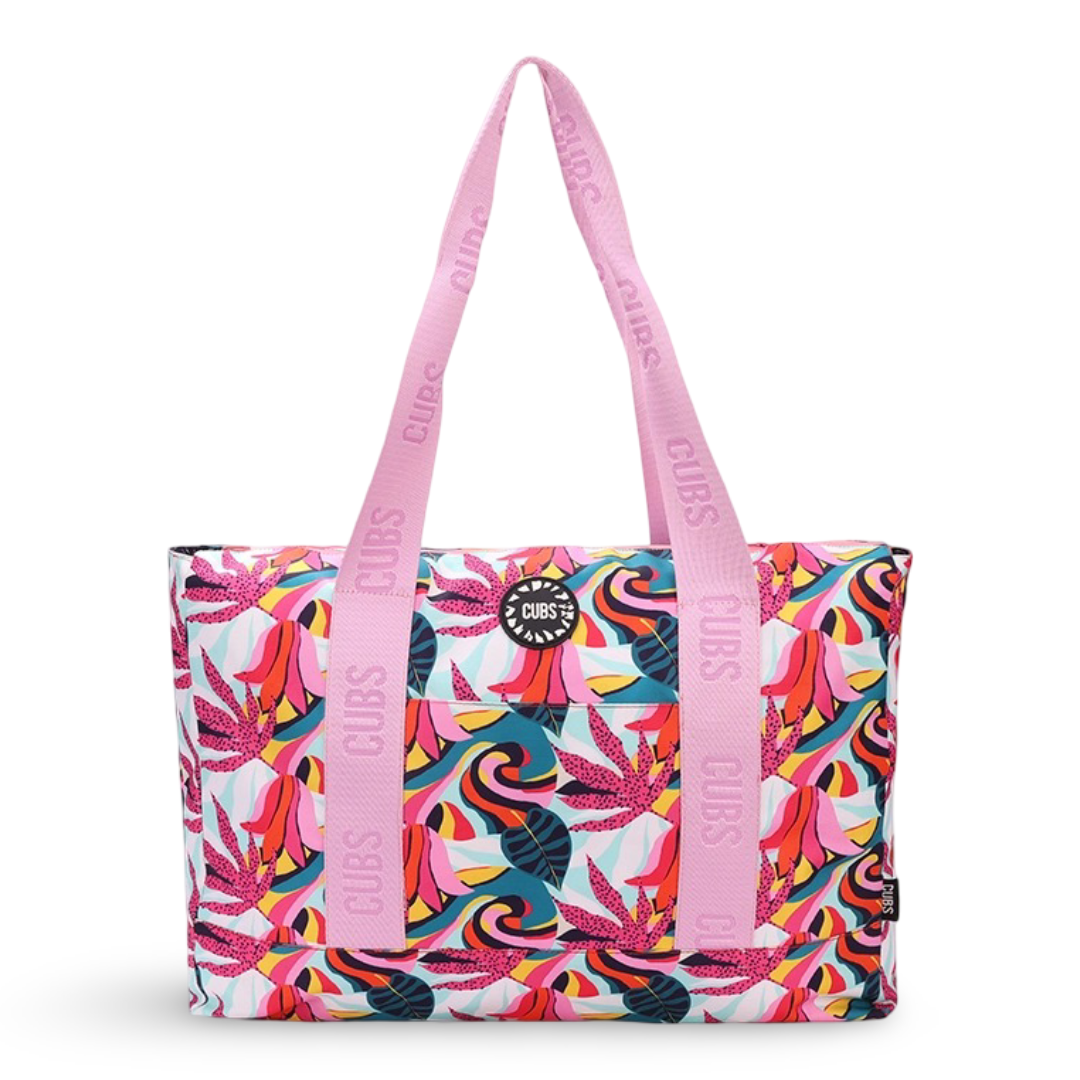 Cubs Black Pineapples and Colorful forests Double Face Tote Bag (19L)