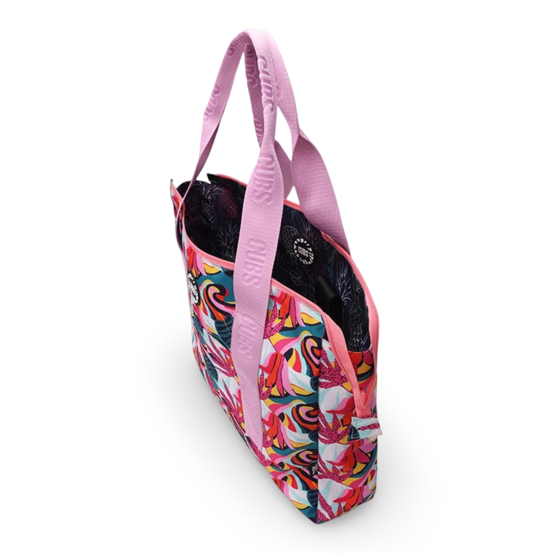 Cubs Black Pineapples and Colorful forests Double Face Tote Bag (19L)