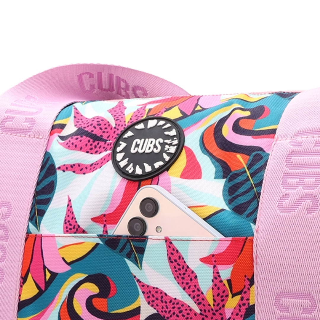 Cubs Black Pineapples and Colorful forests Double Face Tote Bag (19L)