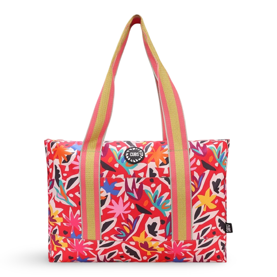 Cubs Pinkish Flowers Double Face Tote Bag (19L)
