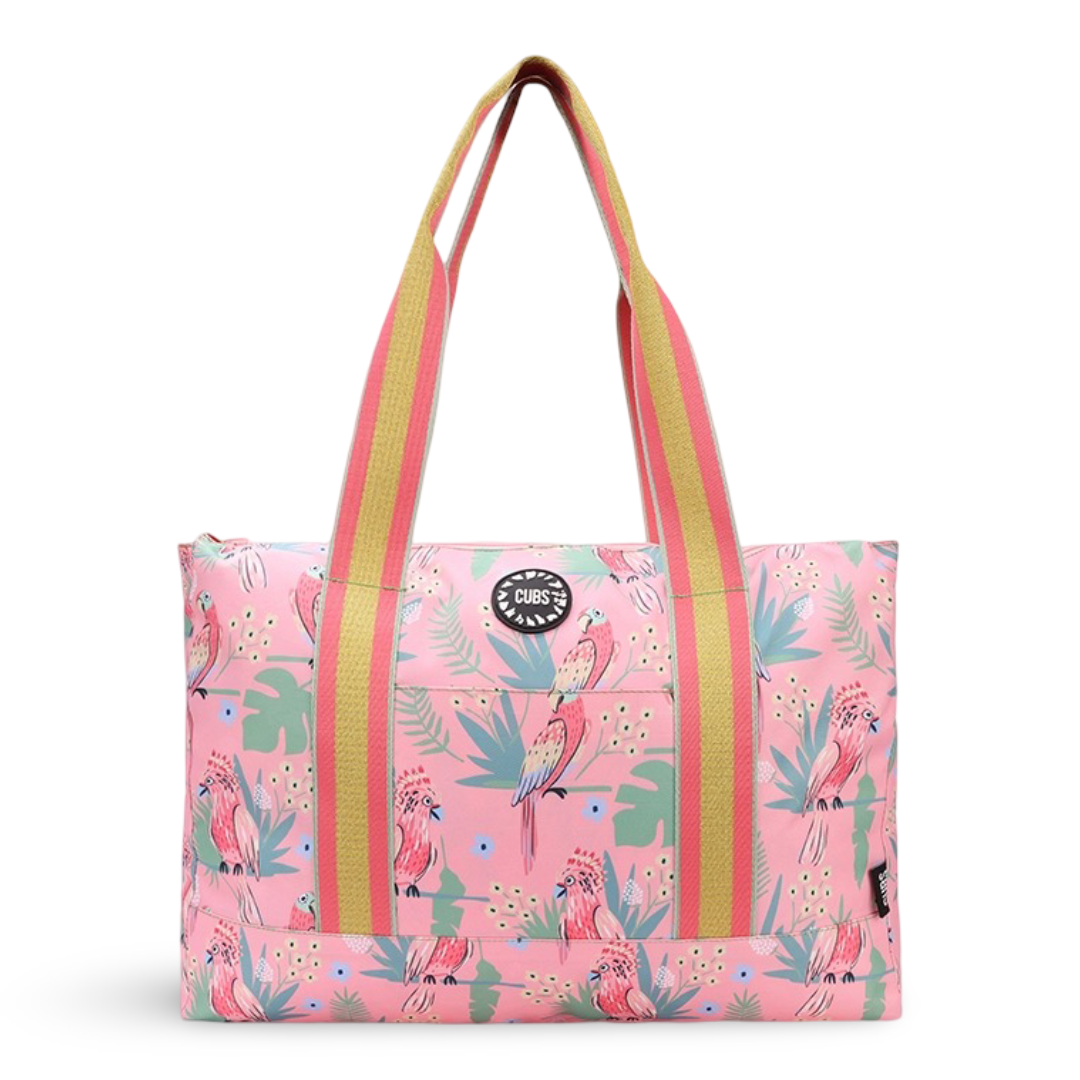 Cubs Pinkish Flowers Double Face Tote Bag (19L)