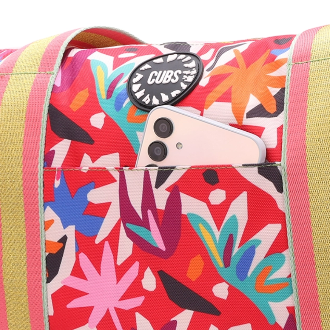Cubs Pinkish Flowers Double Face Tote Bag (19L)