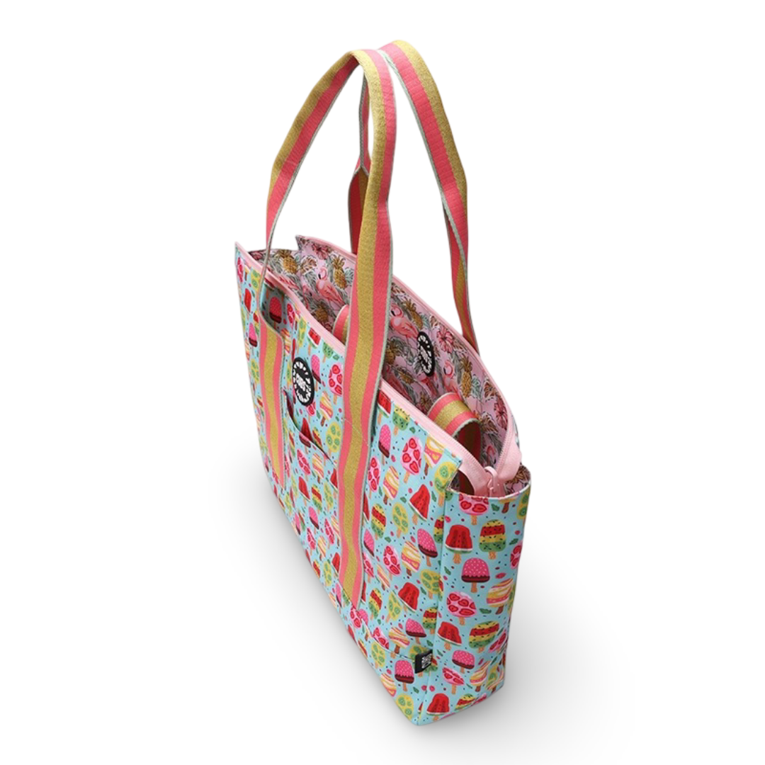 Cubs Pineapples and Ice Cream Double Face Tote Bag (19L)