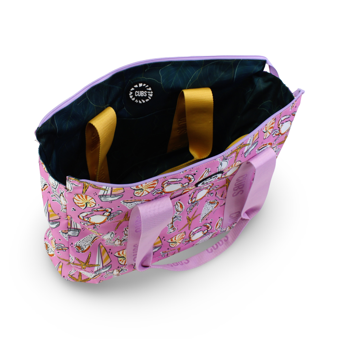 Cubs Leaves & Sea Shells Double Face Tote Bag (19L)