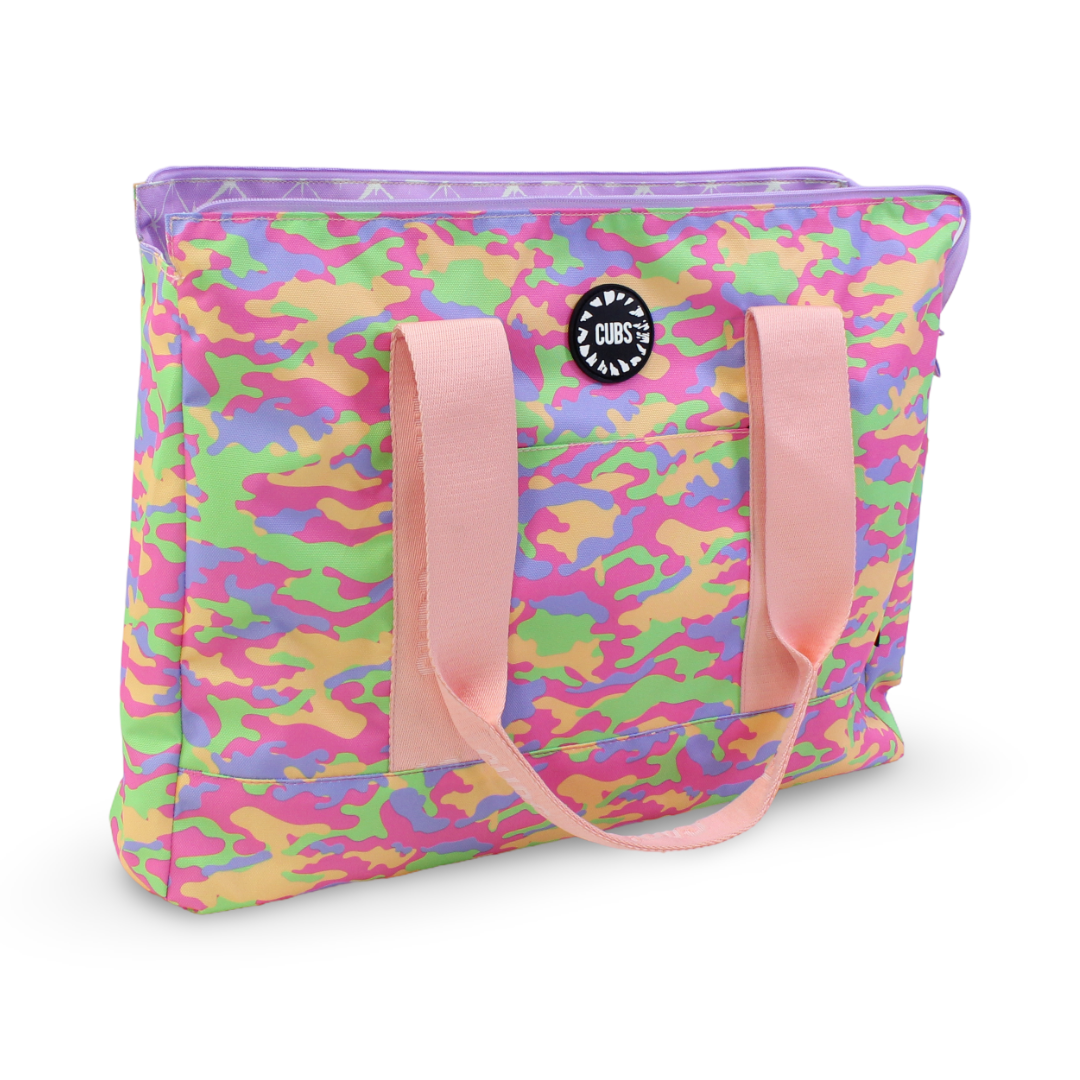 Cubs Lilac Sparks and Girly Camo Double Face Tote Bag (19L)