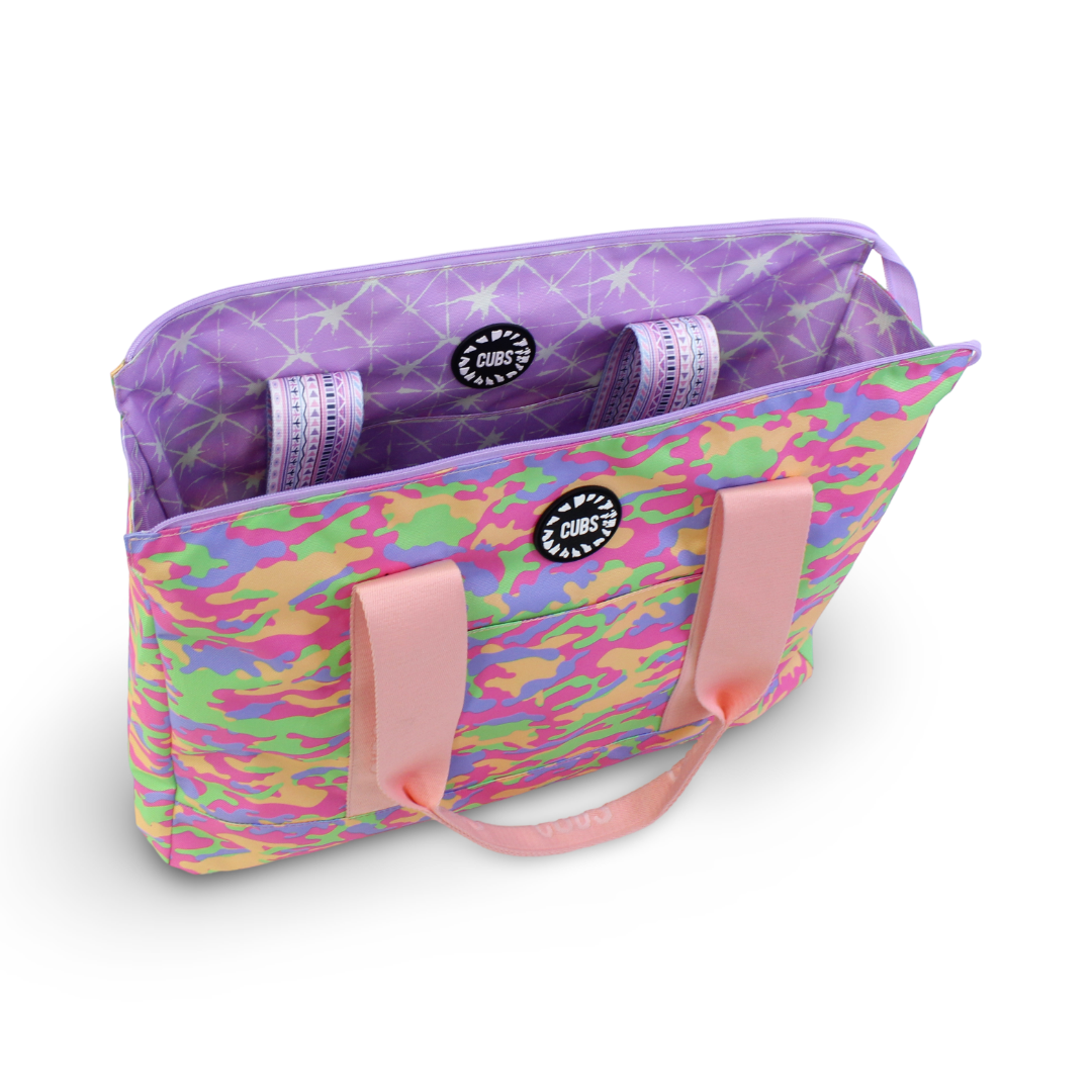 Cubs Lilac Sparks and Girly Camo Double Face Tote Bag (19L)
