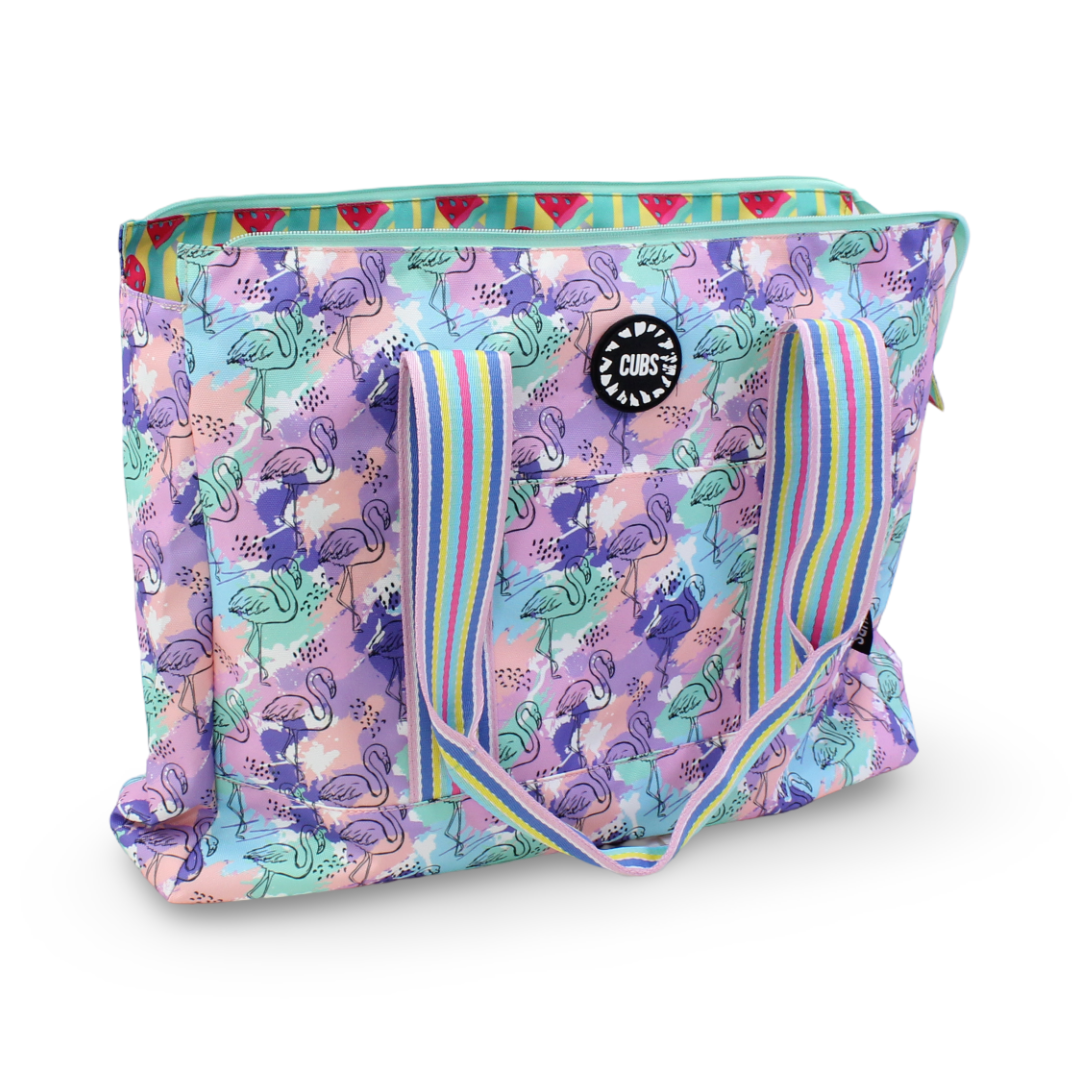 Cubs Ice-Cream and Flamingos Double Face Tote Bag (19L)
