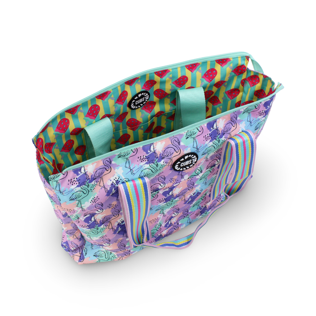 Cubs Ice-Cream and Flamingos Double Face Tote Bag (19L)