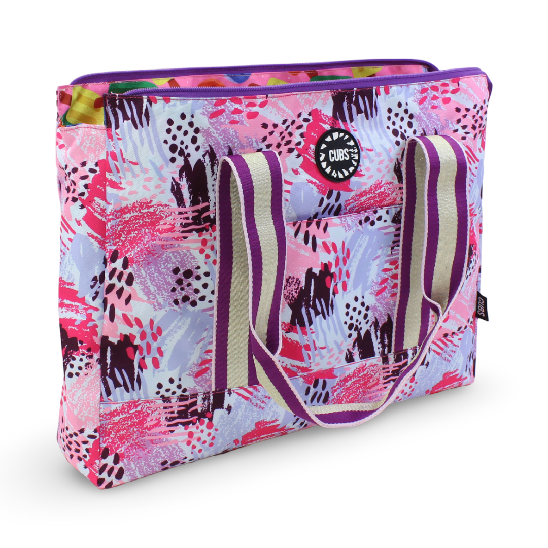 Cubs Purple Art and Ice-Cream Double Face Tote Bag (19L)