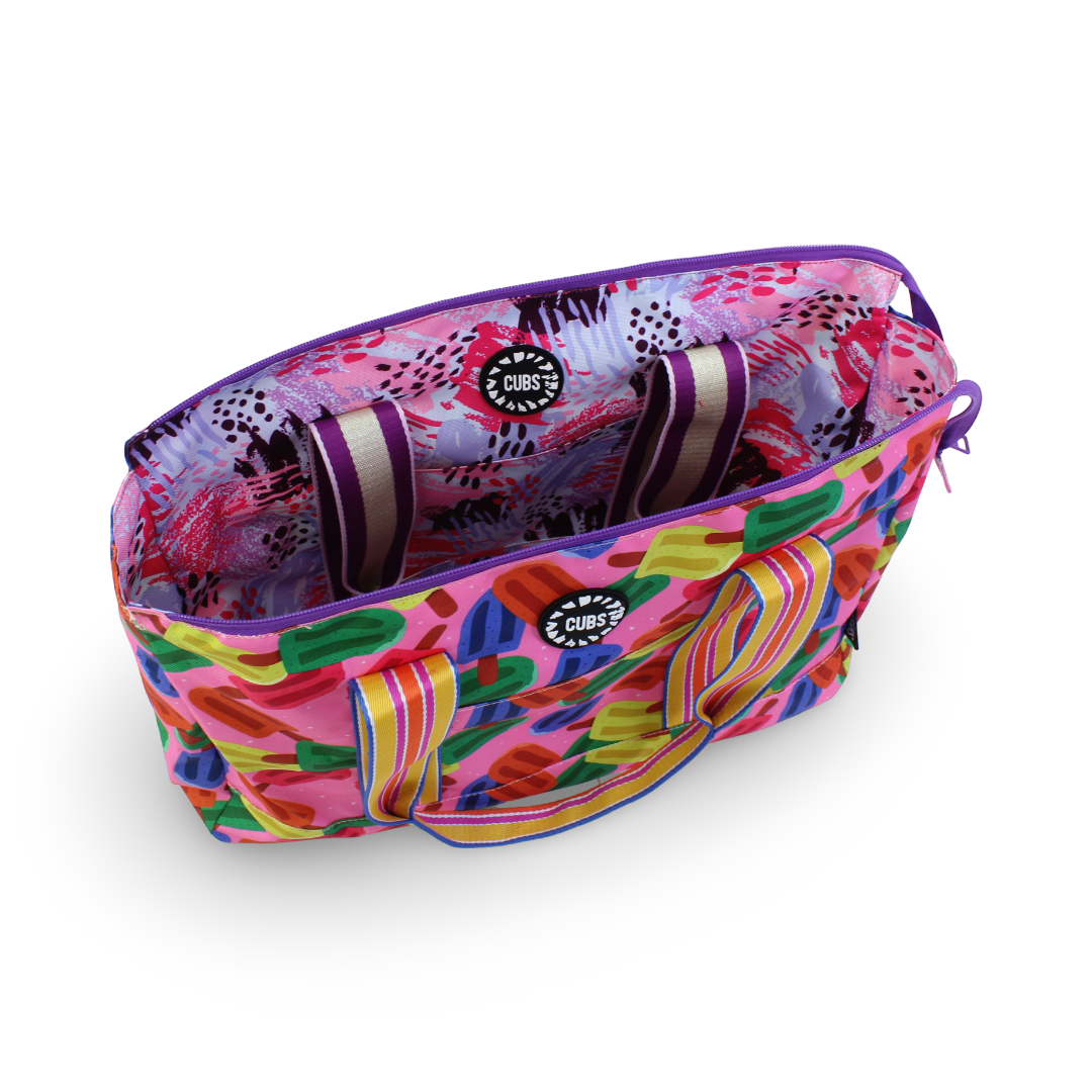 Cubs Purple Art and Ice-Cream Double Face Tote Bag (19L)