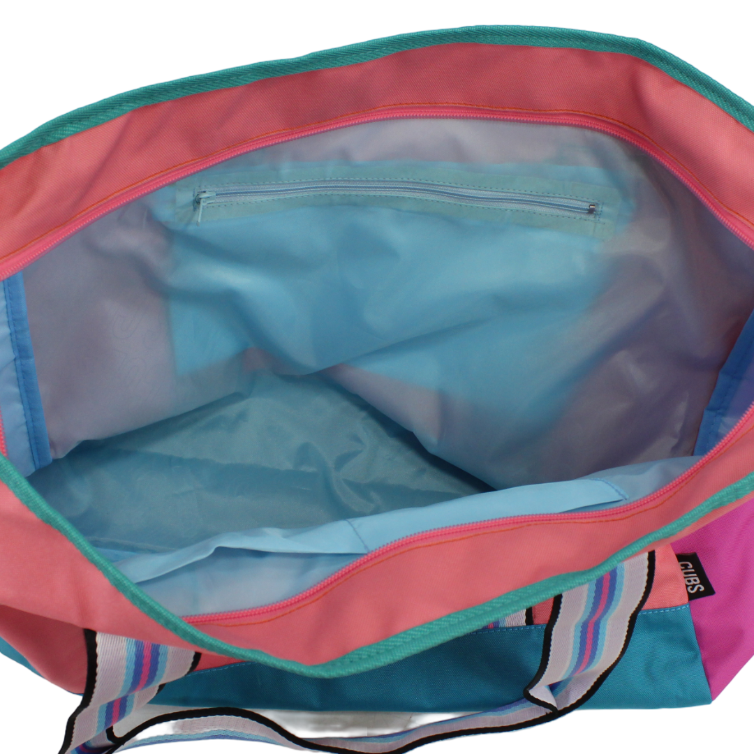Cubs Beach Tote Set – Pink & Turquoise 19L
