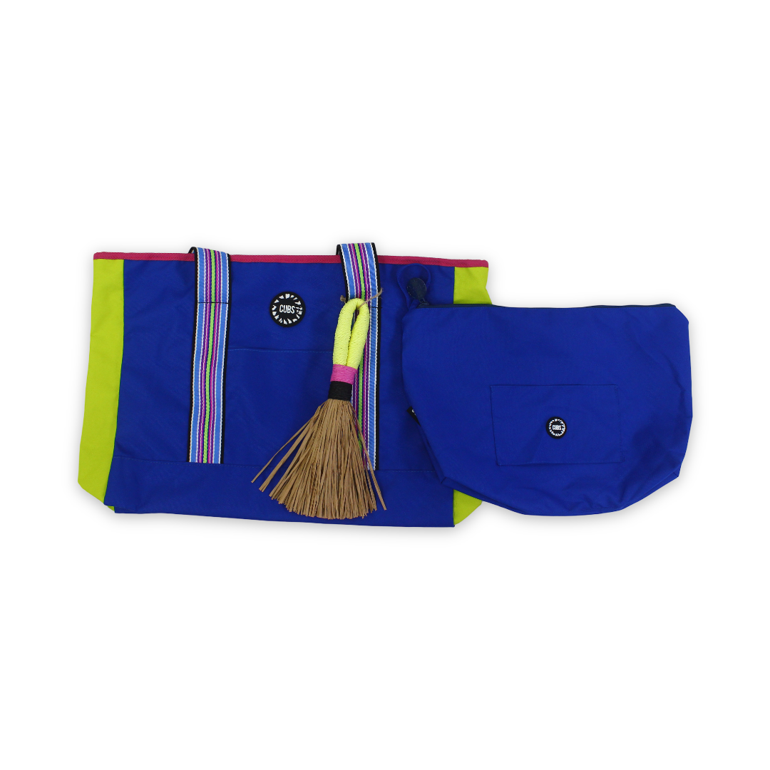 Cubs Beach Tote Set – Navy & Fuschia 19 L - Summer