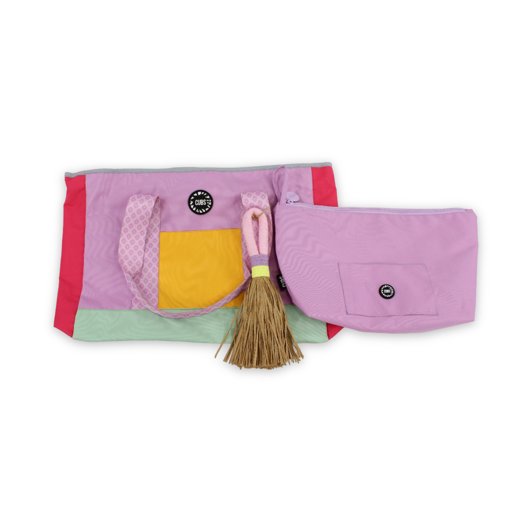 Cubs Beach Tote Set – Lilac & Grey 19 L - Summer