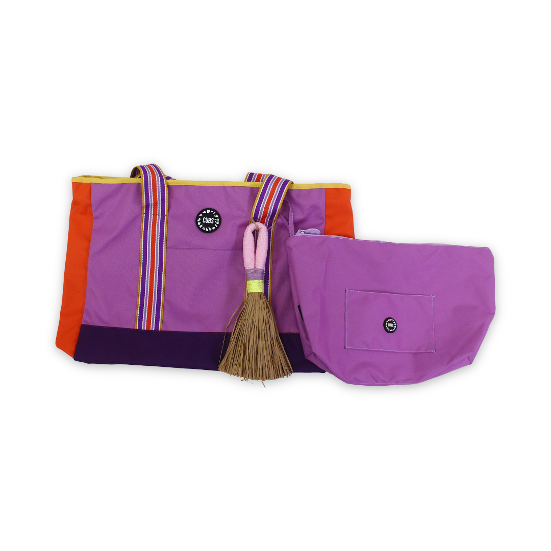 Cubs Beach Tote Set – Purple 19 L - Summer
