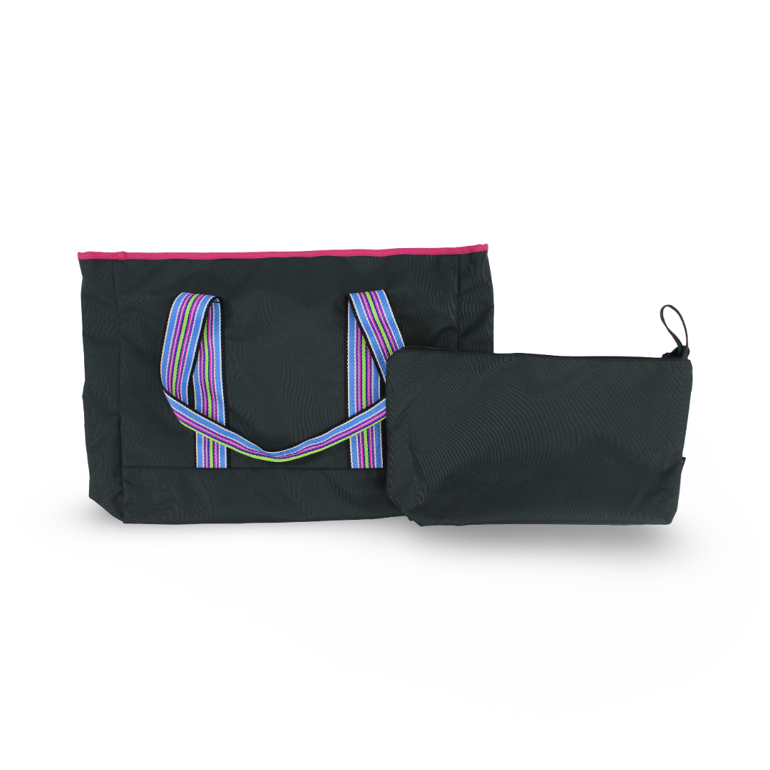 Cubs Beach Tote Set – Black & Fuschia 19 L