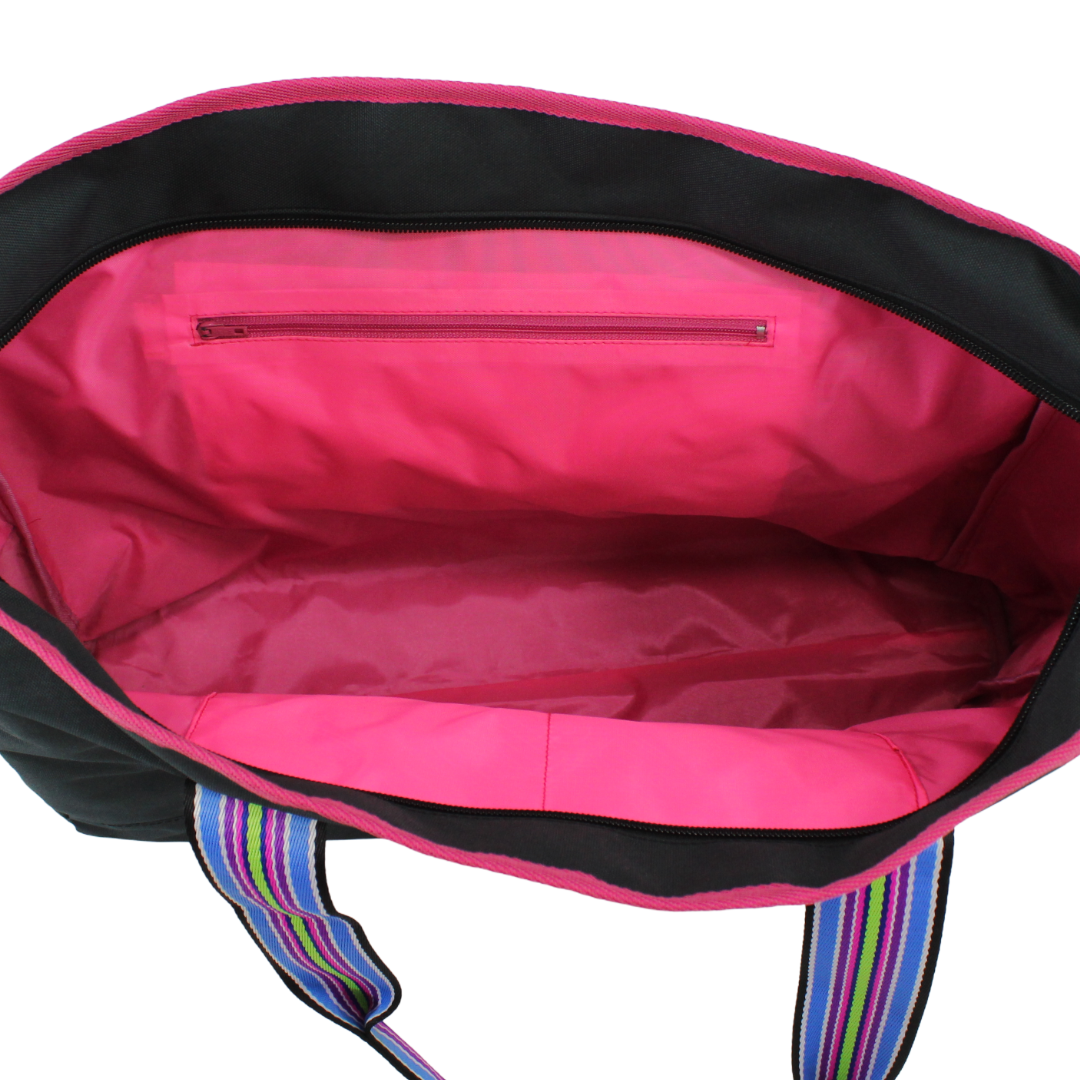 Cubs Beach Tote Set – Black & Fuschia 19 L